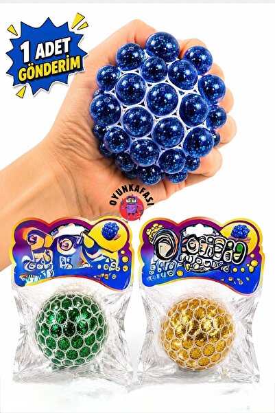 OYUNKAFASI Simli Beyin Topu Stres Topu Squishy Duyusal Oyuncak 1 Adet Karışık...