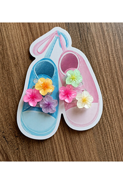 the Littles Kids Renkli Çiçek Model Ayakkabı Bağcıkları İçin 6 Adet Sıkıştırm...