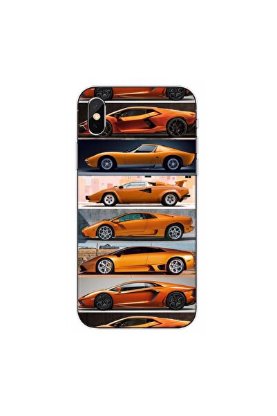 OEM Husa compatibila cu Apple iPhone X Silicon Gel Tpu Model Masini Lamborghini