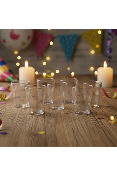 YAZICI Set of 10 Mini Presentation Cups 140 ml – Hard Plastic Shot Glasses, W...