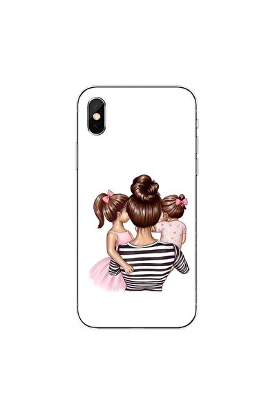 OEM Husa compatibila cu Apple iPhone XS Max Silicon Gel Tpu Model Mom and Girls