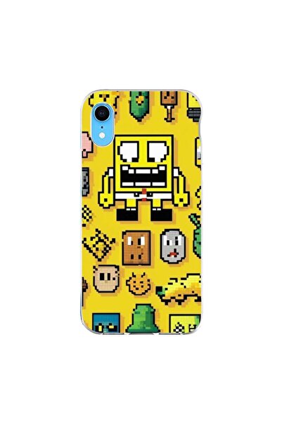 OEM Case compatible with Apple iPhone XR Silicone Gel Tpu Pattern Pixel Art S...