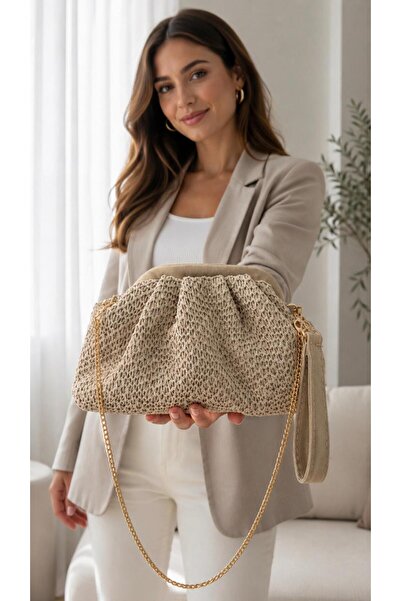 Zarena Official Sahara Knit - Kadın Burslu Örgü Zincirli El Ve Omuz Çantası