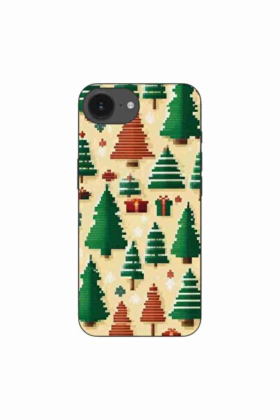 OEM Husa compatibila cu Apple iPhone 16e Silicon Gel Tpu Model Pixel Art Chri...
