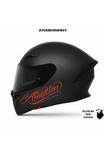 STCKRCO Ambition Text Sticker |   Ambition Helmet Sticker |   Helmet & Fairin...