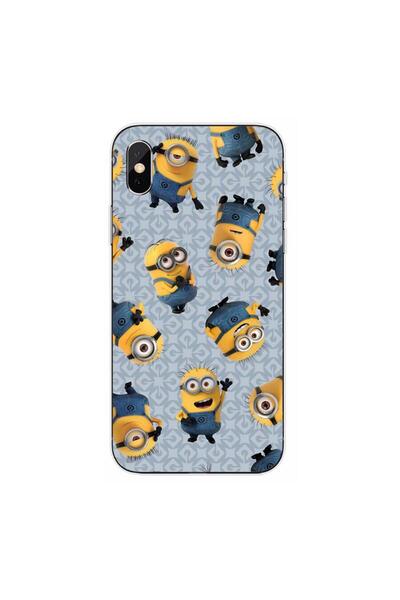 OEM Husa compatibila cu Apple iPhone XS Silicon Gel Tpu Model Pattern Minioni