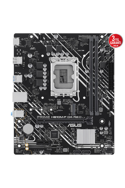 ASUS PRIME H610M-F D4 R2.0 3200MHz DDR4 Soket 1700 M.2 HDMI mATX Anakart