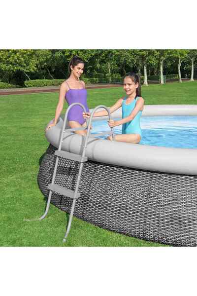 vidaxl Bestway Σκάλα Πισίνας με 2 Σκαλοπάτια Flowclear 84 εκ.