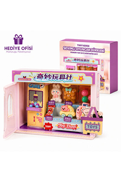hediyeofisi Hediye Ofisi DIY Mini Oyuncak Dükkanı Kendin Yap Minyatür Seti Ko...