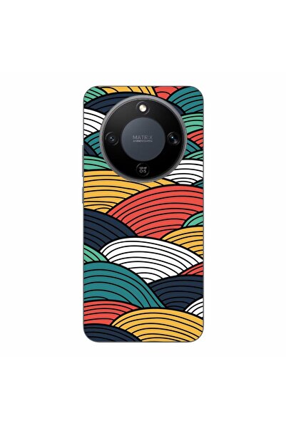 OEM Husa compatibila cu Honor Magic8 Lite Silicon Gel Tpu Model Abstract Stri...