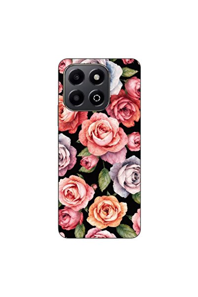 OEM Husa compatibila cu Honor X6b Silicon Gel Tpu Model Colorfull Roses Pattern