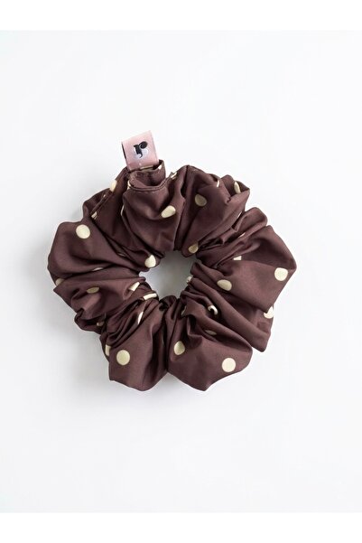 Punchiess Scrunchie cu buline și elastic