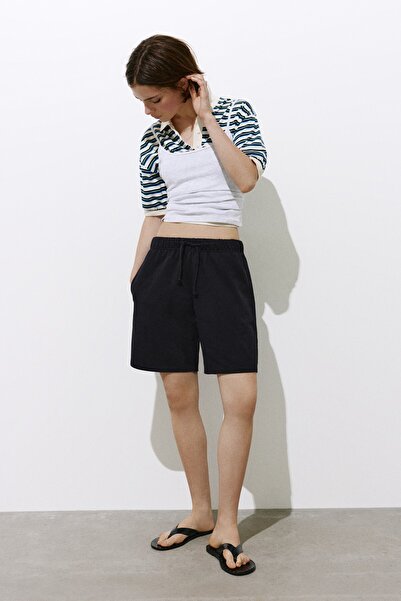 Pull & Bear Lastik belli bermuda