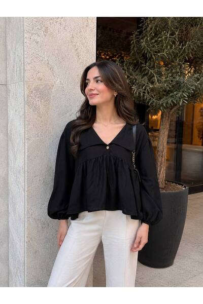 ÇEÇİM Bluza sa lepršavim ovratnikom i detaljima