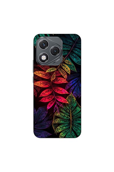 OEM Husa compatibila cu Honor 400 Lite Silicon Gel Tpu Model Minmal Neon Leav...