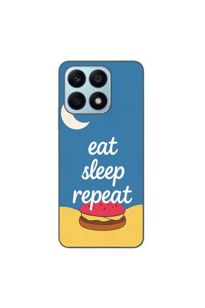 OEM Husa compatibila cu Honor X8a Silicon Gel Tpu Model Eat Sleep Repeat