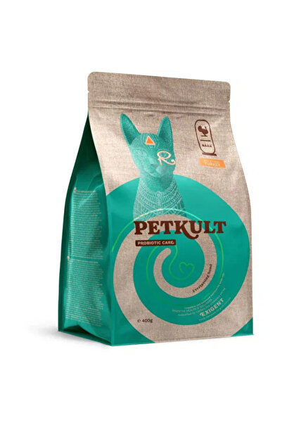 PetKult Dry cat food for adult cats, Cat Probiotics Exigent Fresh Turkey, 400g