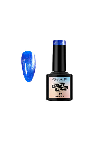 Elixir CAT EYE SEMI GEL (ΗΜΙΜΟΝΙΜΟ BΕΡΝΙΚΙ) - 1180 (STARLITE Blue) 8ML