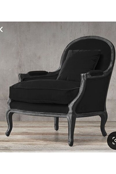 homejoyz Linen and Wood Armchair Suede – Riviera – 79X82X92 cm