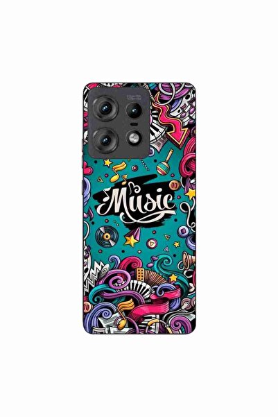 OEM Husa compatibila cu Motorola Edge 50 Pro Silicon Gel Tpu Model Pop Art Music
