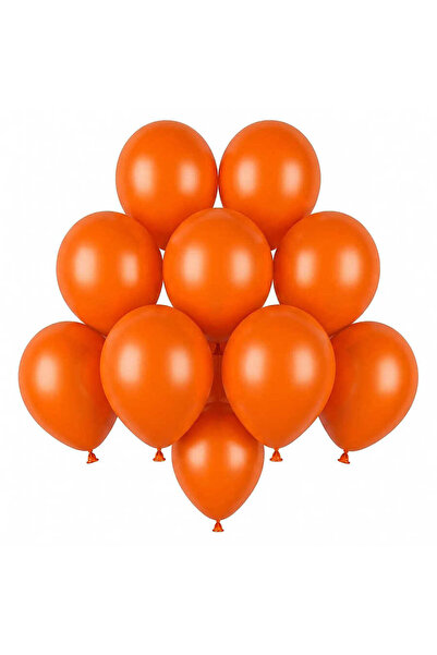 BeySüS Orange Color Latex Pastel Balloon (13 cm) - 10 Pieces