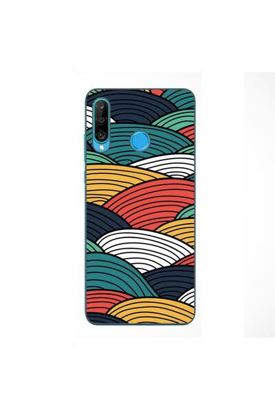 OEM Husa compatibila cu Huawei P30 Lite Silicon Gel Tpu Model Abstract Stripe...