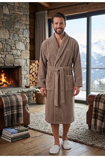 BUTİK HOMEE Erkek / Unisex %100 Pamuklu Bornoz Su Emici