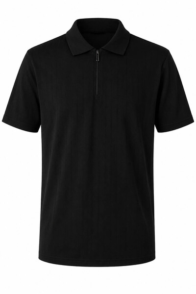 trender 4058 40/1 تي شيرت رجالي أسود 26YL71L58041