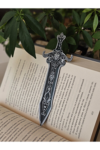 Anka Atolye Büyülü Kılıç Şeklinde Kitap Ayracı – 3D Baskı Fantastik Ayraç - R...