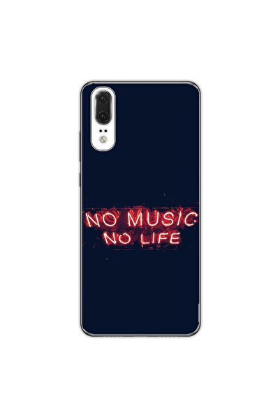 OEM Θήκη συμβατή με Huawei P20 Σιλικόνης Τζελ TPU Μοντέλο No Music No Life