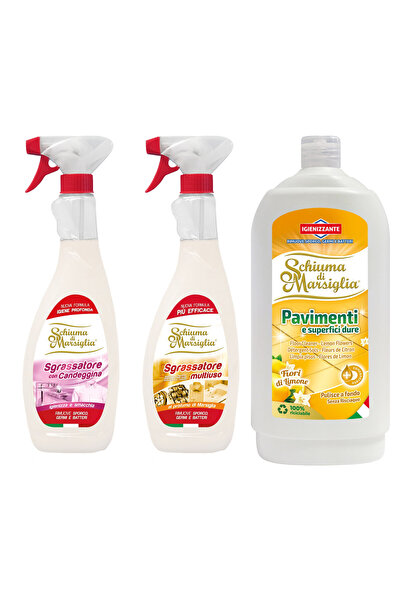 Schiuma di Marsiglia Package Degreaser Spray with Bleach 750ml + Universal De...