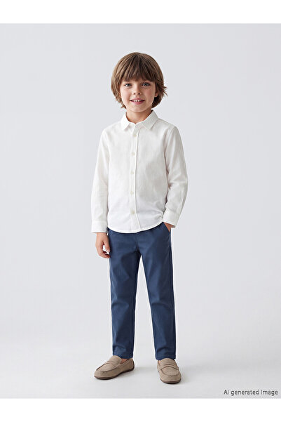 LC Waikiki Alita City Lcw Kids Navy Blue Basic Boys Gabardine Pants with a Di...