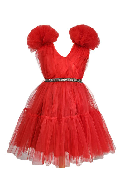 fantasialand Elegant occasion dress for girls, Jasmine model, red color