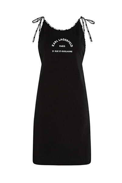 Karl Lagerfeld Γυναικείο Rue St-Guillaume Beach Αμάνικο Φόρεμα Μαύρο 241W2224...