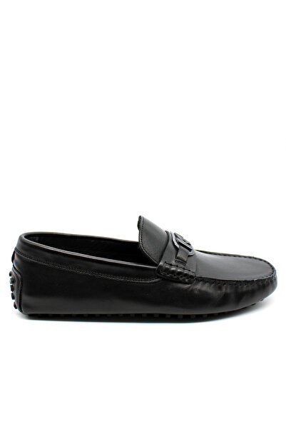 Karl Lagerfeld Ανδρικά Δερμάτινα Μοκασίνια Μαύρα KL22410-000 BLACK