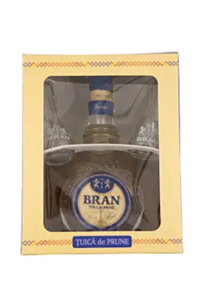 BRAN Brandy de prune și două flacoane goale, 0,7 L