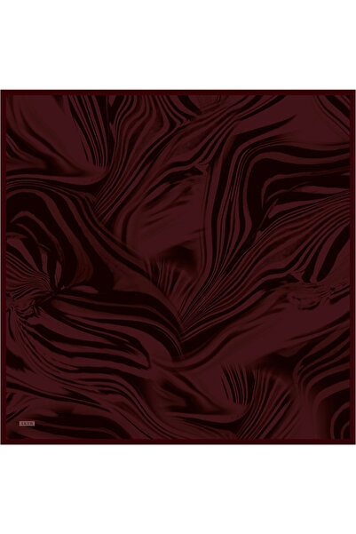 Aker Burgundy 90X90 Silk Twill Scarf