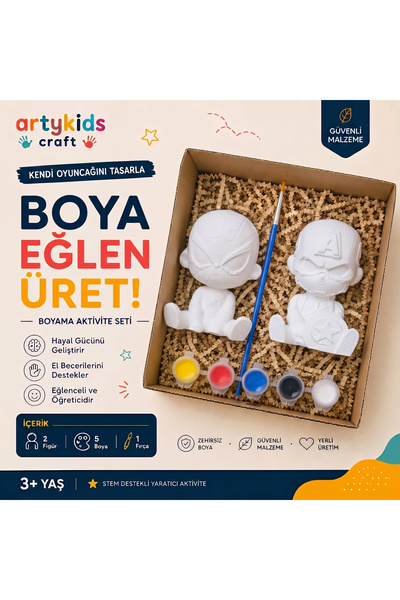 ArtyKids Craft Taş Tozu Boyama Kiti // Süper Kahraman Set 10 // Aile - Çocuk ...