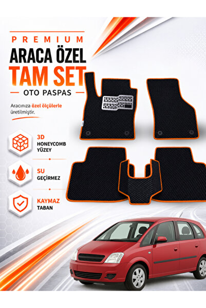 e-biz Opel Meriva A (2003-2010) Araca Özel EVA Oto Paspas Seti Topukluk Dahil...