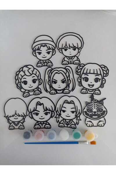 smilechild KPOP Demon Hunters Rumi, Mira & Zoey ve Arkadaşlar Boyama Etkinliğ...