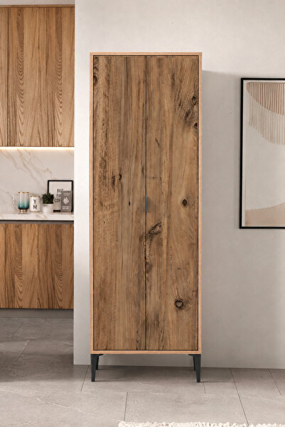 SARMOBİ Arden 2 Kapaklı Çok Amaçlı Mutfak/Kiler Dolabı 65x190x37 cm