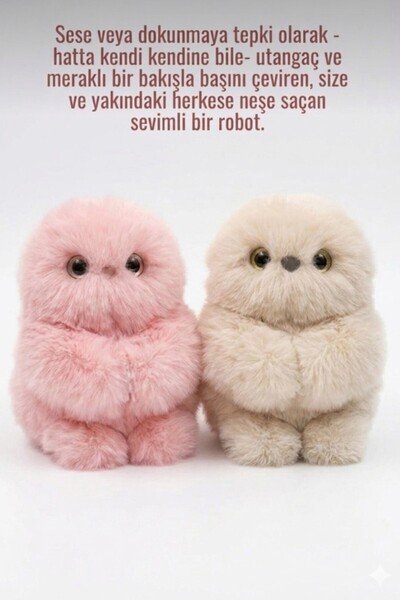 Pofika Mirumi Akıllı Peluş Robot Oyuncak - Müzikli - Hareketli Kafa - Etkileş...