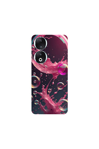 Other Honor 90 5G Pink balloon Transparent Silicone TPU Θήκη