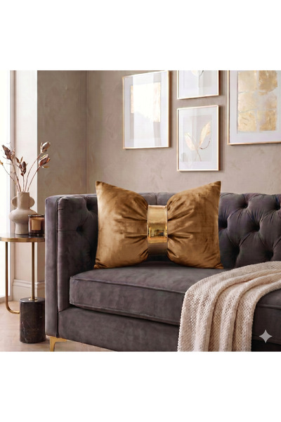 baladı home ev tekstil home collection غطاء وسادة مخملي بتصميم خاص على شكل في...