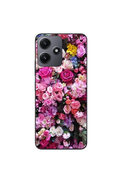 OEM Husa compatibila cu Xiaomi Redmi 12 5G Silicon Gel Tpu Model Trandafiri Roz