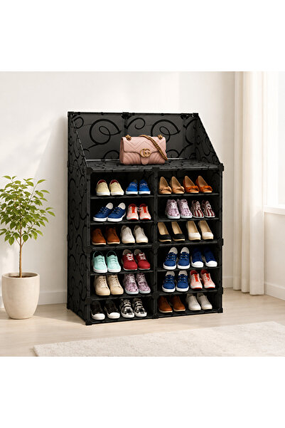 FOXMAG24 Modular shoe cabinet with transparent doors, waterproof, spacious or...