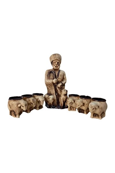 OEM Shepherd Shaped Glass Set with 6 Sheep Shaped Glasses, Ceramic