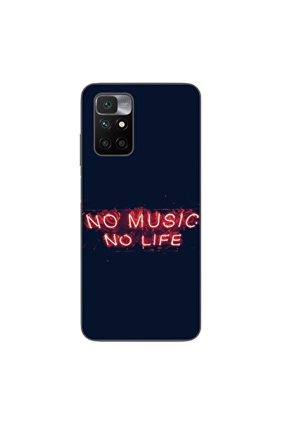 OEM Case compatible with Xiaomi Redmi 10 Silicon Gel Tpu Model No Music No Life
