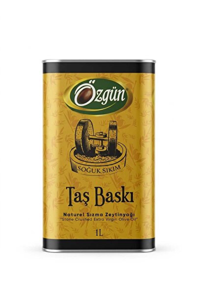ÖZGÜN ZEYTİN & ZEYTİNYAĞI TAŞ BASKI 1 LT TENEKE