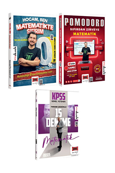 Yargı Yayınları KPSS 2026 İlyas Güneş Matematikte Sıfırım+ Pomodoro Sıfırdan ...